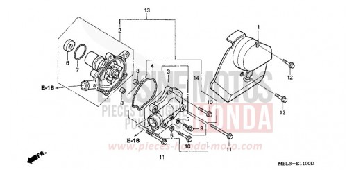 POMPE A EAU NT650VW de 1998